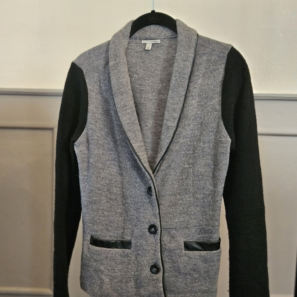 Halogen felted jacket,  size Small , grey/black